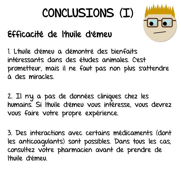 Mes conclusions sur l'efficacité de l'huile d'émeu