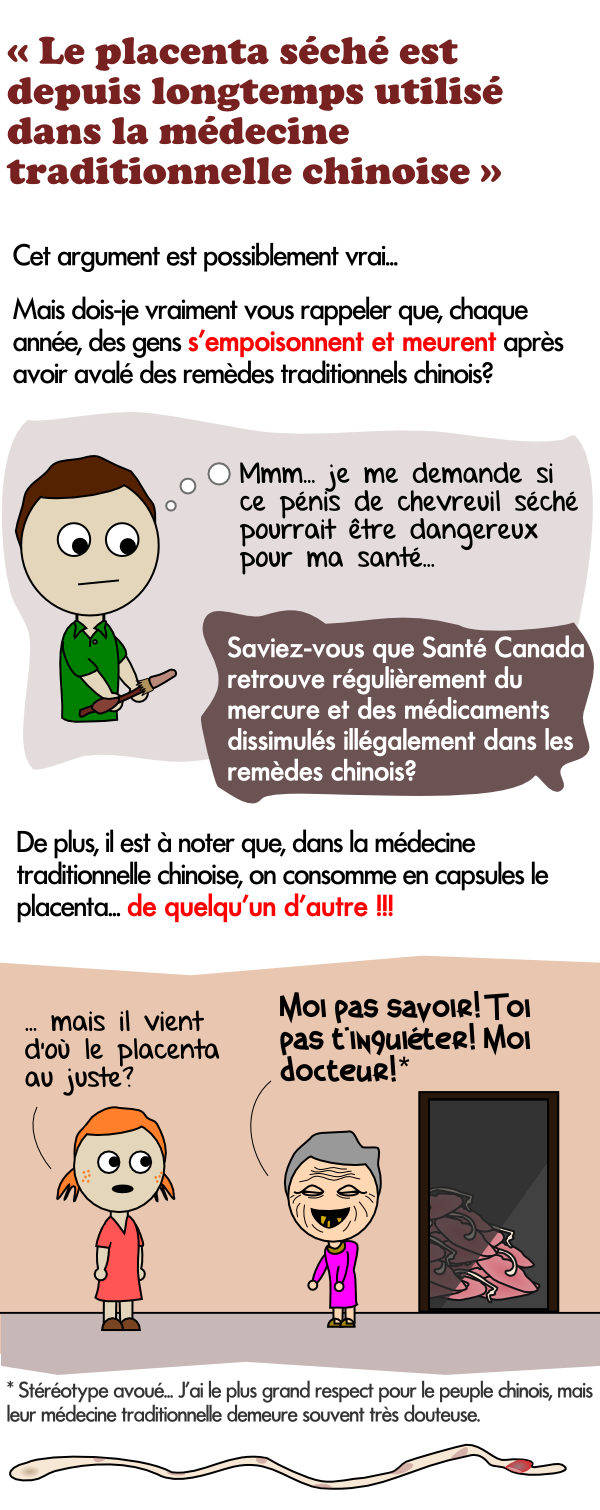 Manger son placenta est commun dans la médecine traditionnelle chinoise